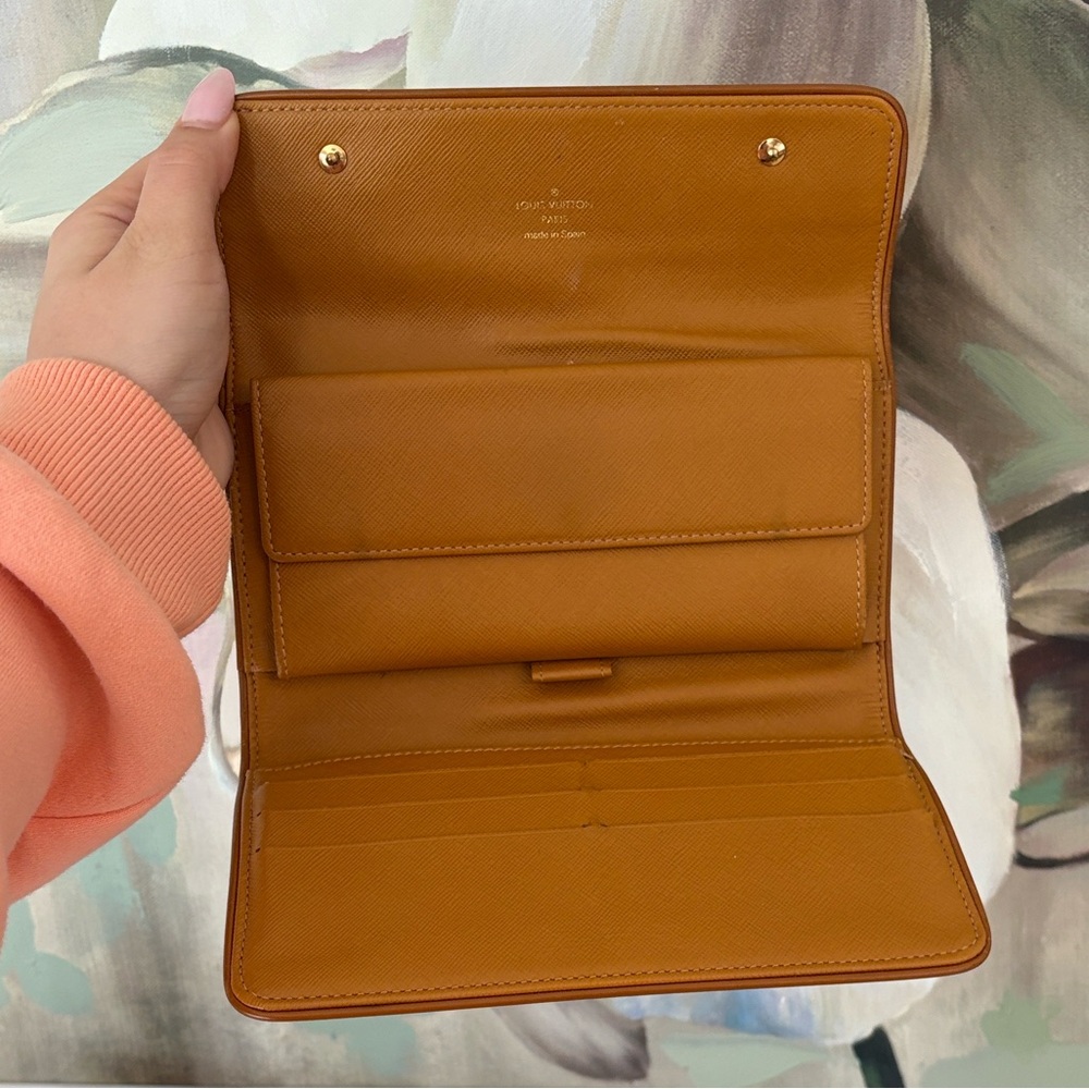 Louis Vuitton Mini Lin Porte Tresor long wallet WITH Authenticity Certificate